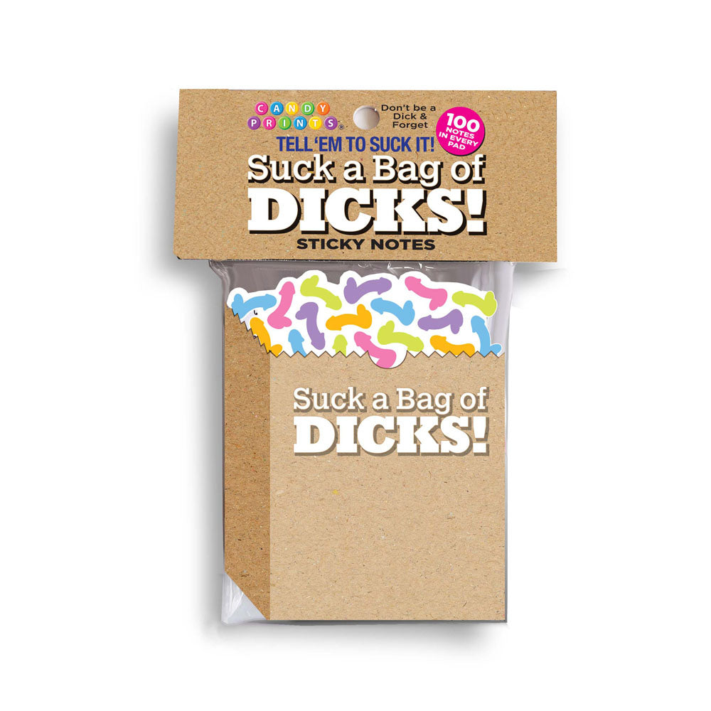 Suck A Bag Of Dicks! Sticky Notes - Discount Adult Zone
