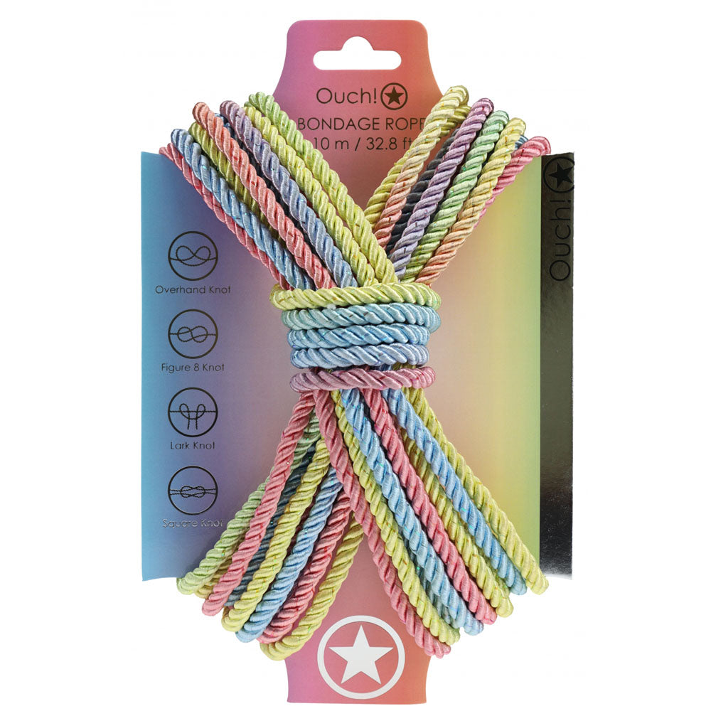OUCH! Bondage Rope - 10 M - Multicolour 1 - Discount Adult Zone
