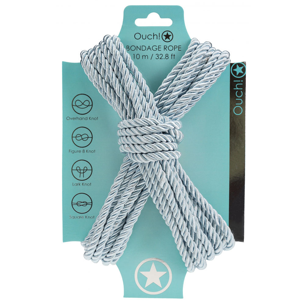 OUCH! Bondage Rope - 10 M - Powder Blue - Discount Adult Zone