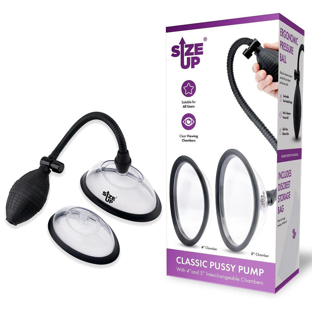 Size Up Classic Pussy Pump with 2 Chambers - Discount Adult Zone