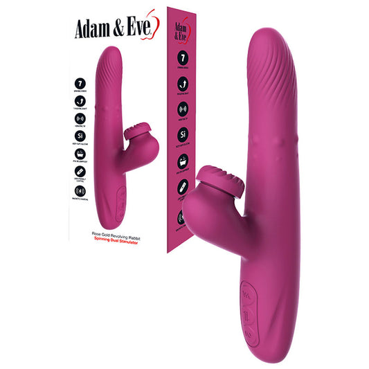 Adam & Eve ROSE GOLD REVOLVING RABBIT - Discount Adult Zone