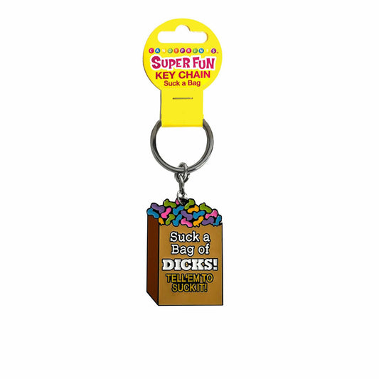 Super Fun Key Chain - Suck A Bag - Discount Adult Zone