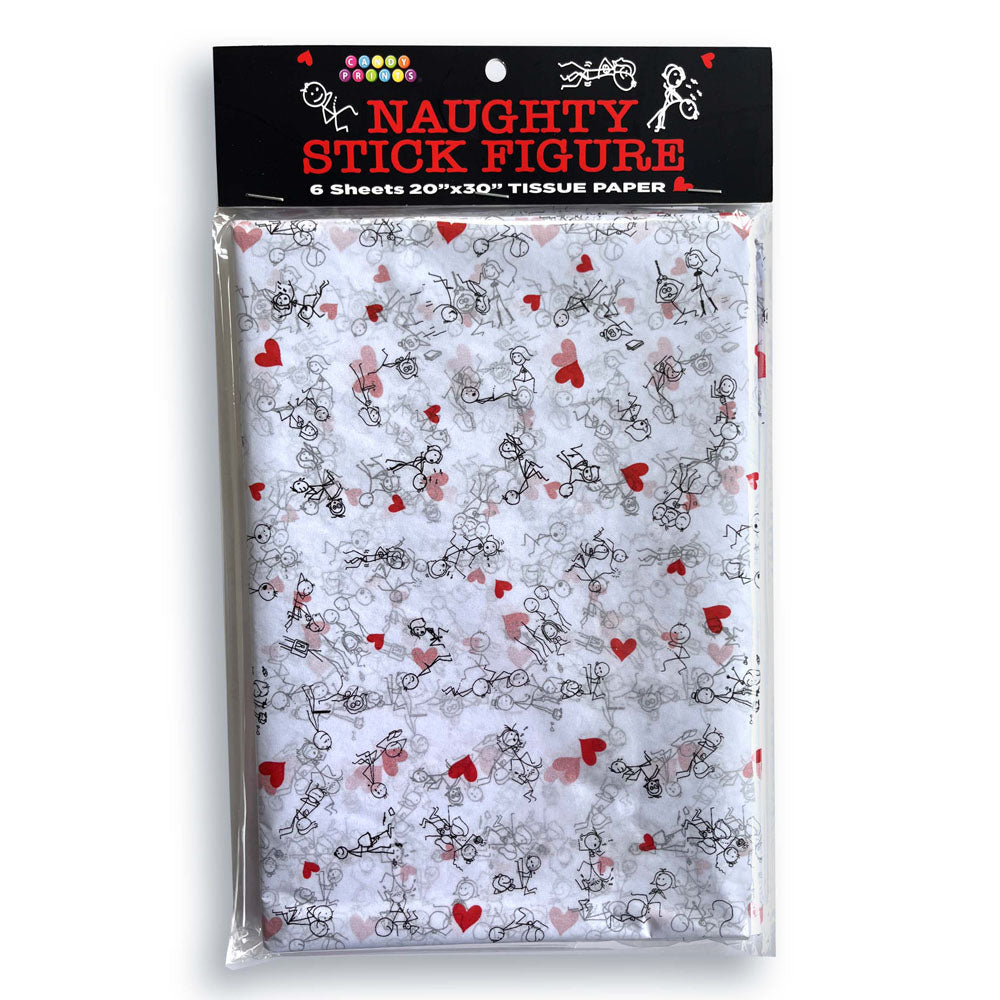 Naughty Stick Figure Tissue Paper Sheets - Discount Adult Zone