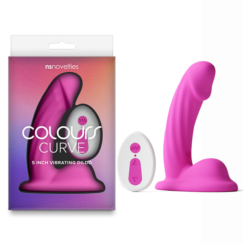 Colours Curve - Vibrating 5'' Dildo - Pink - Discount Adult Zone