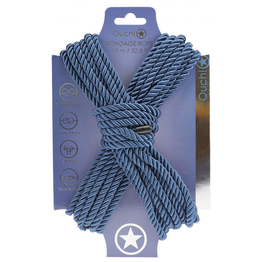 OUCH! Bondage Rope - 10 M - Navy Blue - Discount Adult Zone