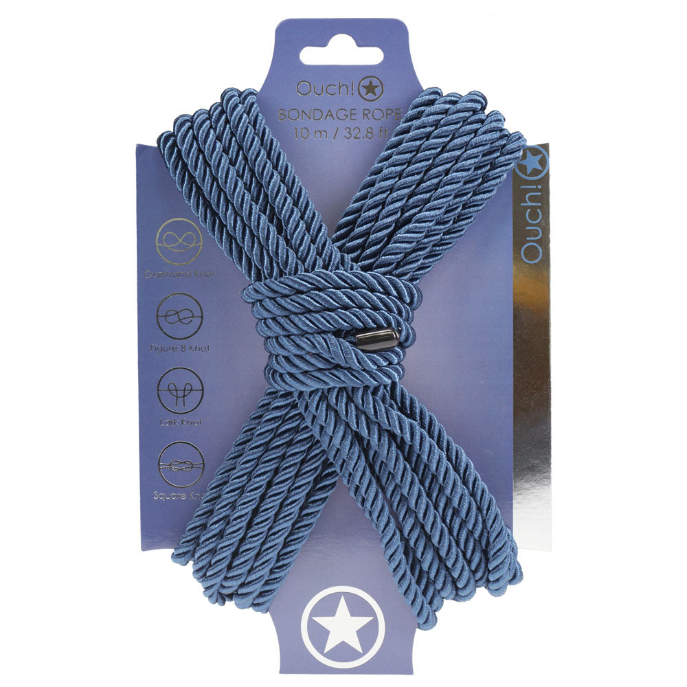 OUCH! Bondage Rope - 10 M - Navy Blue - Discount Adult Zone