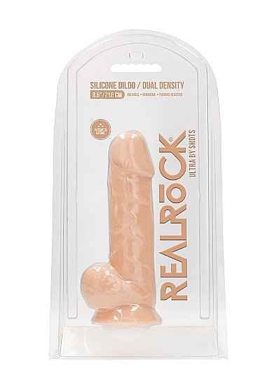RealRock – 8.5″ Dual Density Thermo-reactive Silicone Dildo (Flesh)