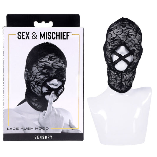 Sex & Mischief Lace Hush Hood - Discount Adult Zone