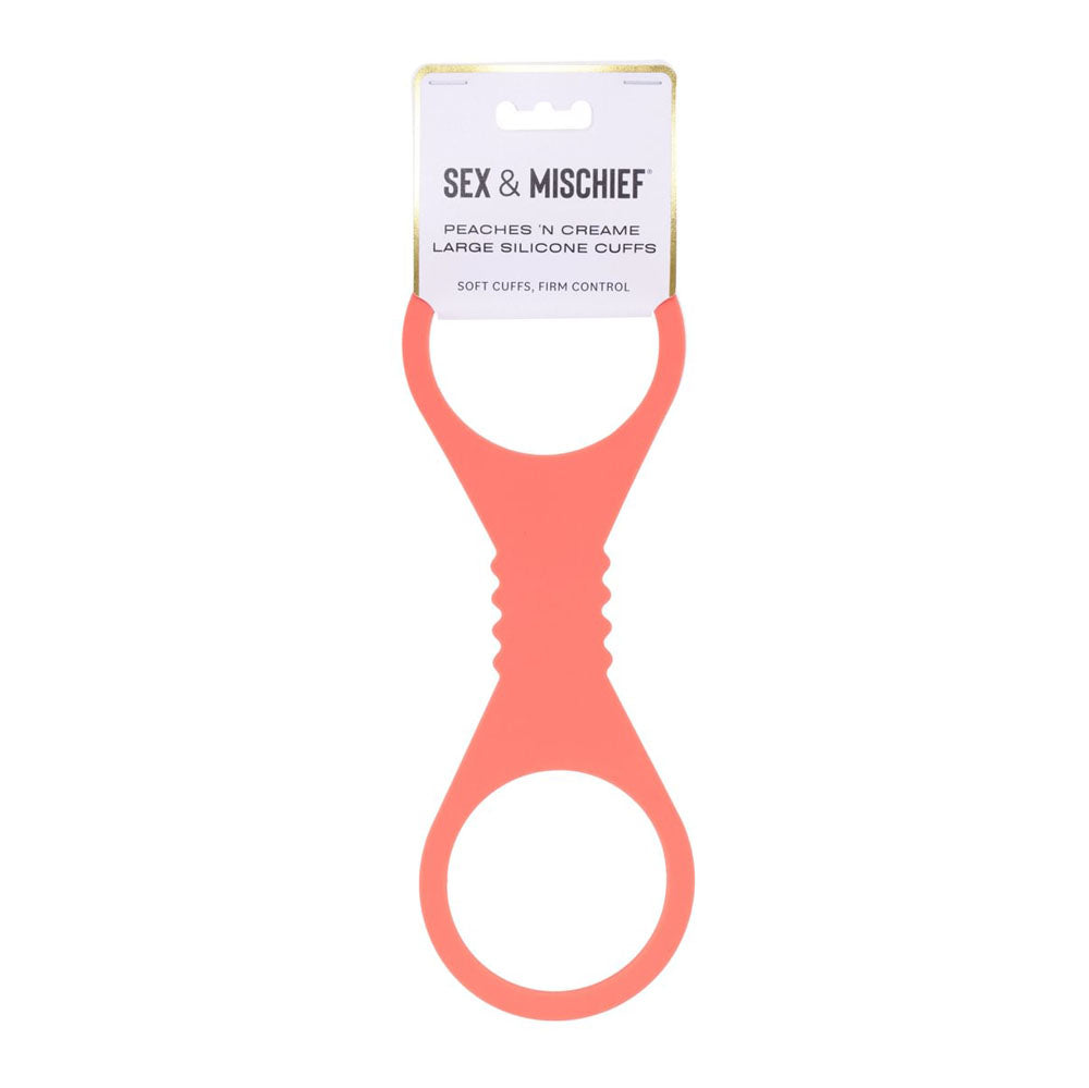 Sex & Mischief Peaches n CreaMe Large Silicone Cuffs - Discount Adult Zone
