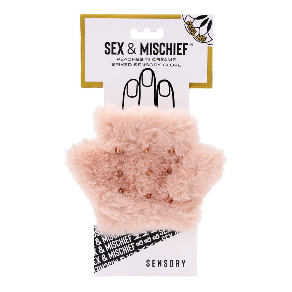 Sex & Mischief Peaches n CreaMe Spiked Sensory Glove - Discount Adult Zone