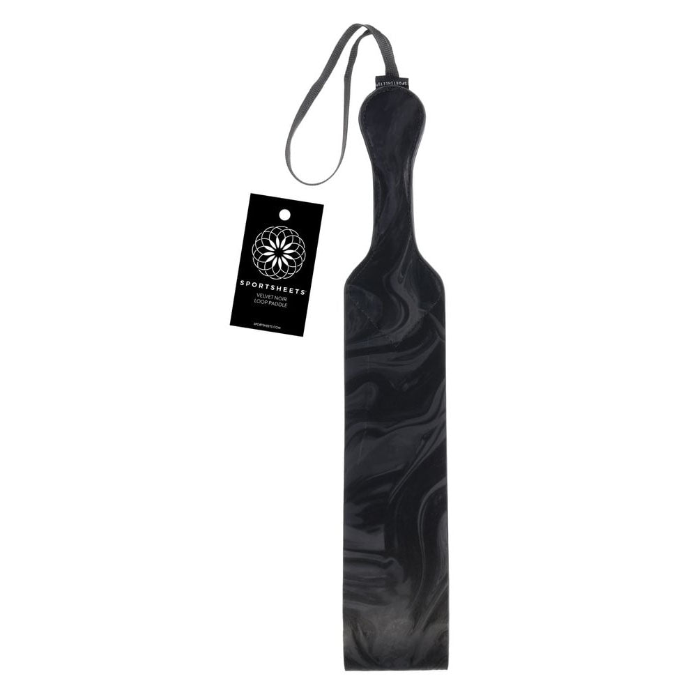 SPORTSHEETS Velvet Noir Loop Paddle - Discount Adult Zone